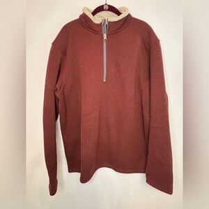 Columbia EUC red fleece quarter zip up sweater Size XL